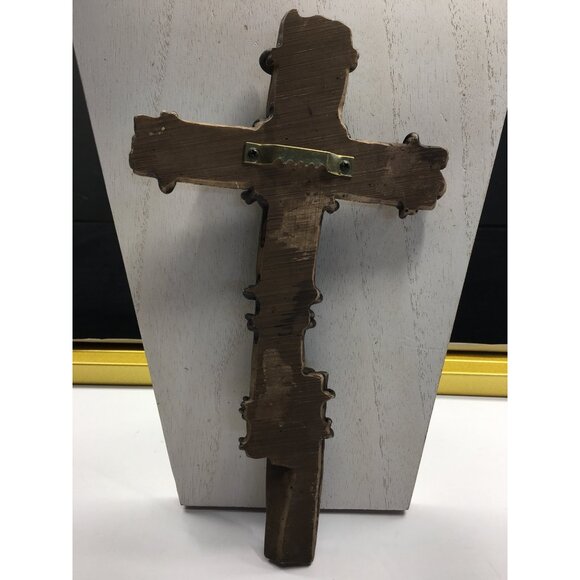 Cowboy Crucifix Western Wasll Cross Rustic Barbwire Horseshoe Rodeo Farmhouse - Picture 10 of 16